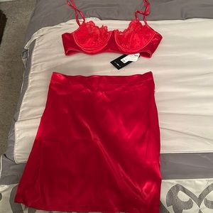 Red matching set